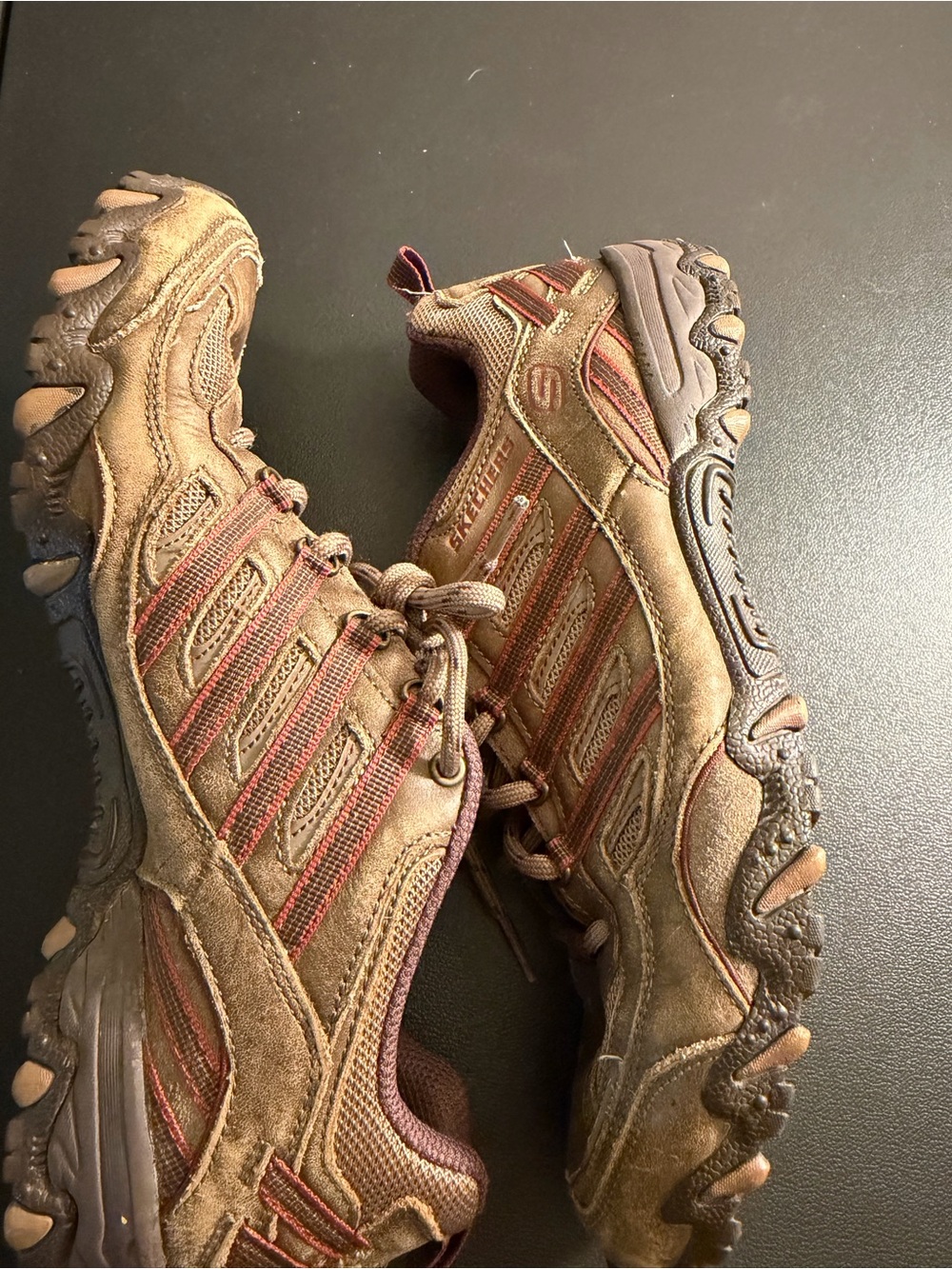 Skechers Men's Brown and Red-Brown Trail Athletic Shoes